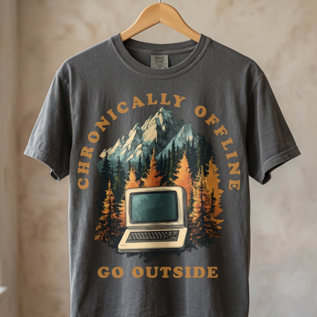 Chronically Offline – Outdoor T-Shirt