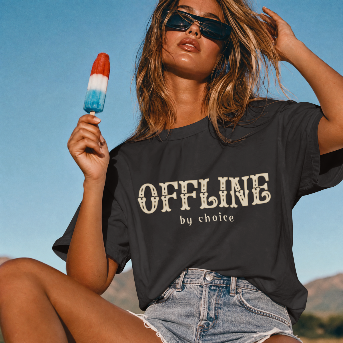 Offline By Choice – Vintage Outdoors Comfort Colors T-Shirt