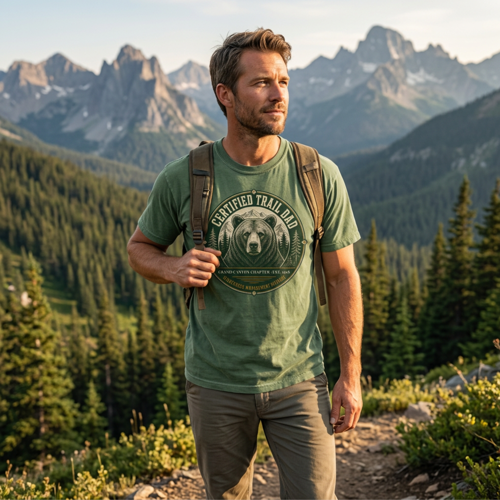Certified Trail Dad – Personalized National Park T-Shirt