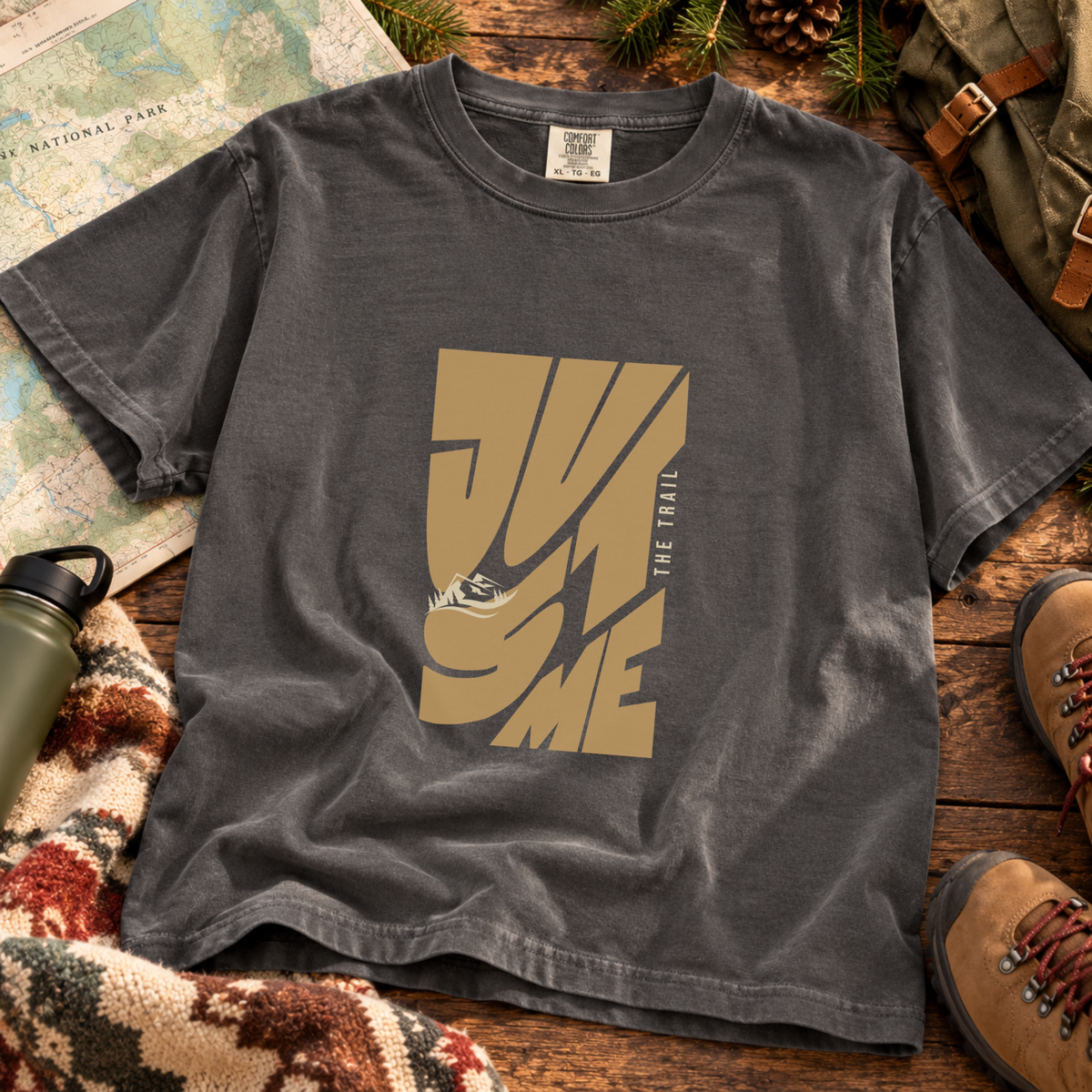 Just Me Hiking T-Shirt | Solo Hiker Graphic Tee | ScenicTrailCo