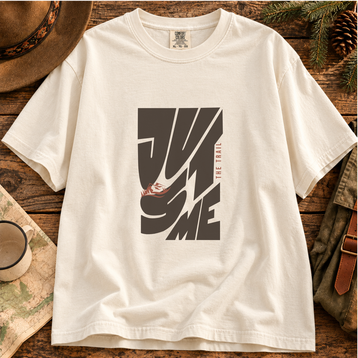 Just Me Hiking T-Shirt | Solo Hiker Graphic Tee | ScenicTrailCo