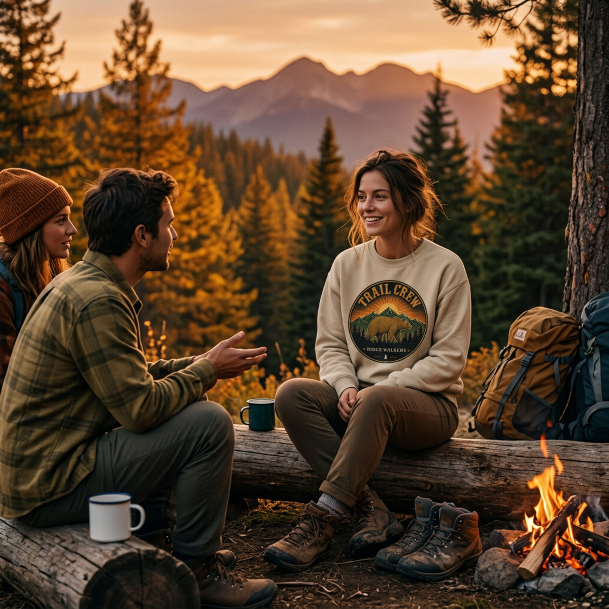 Trail Crew Bear Badge – Personalized Sweatshirt