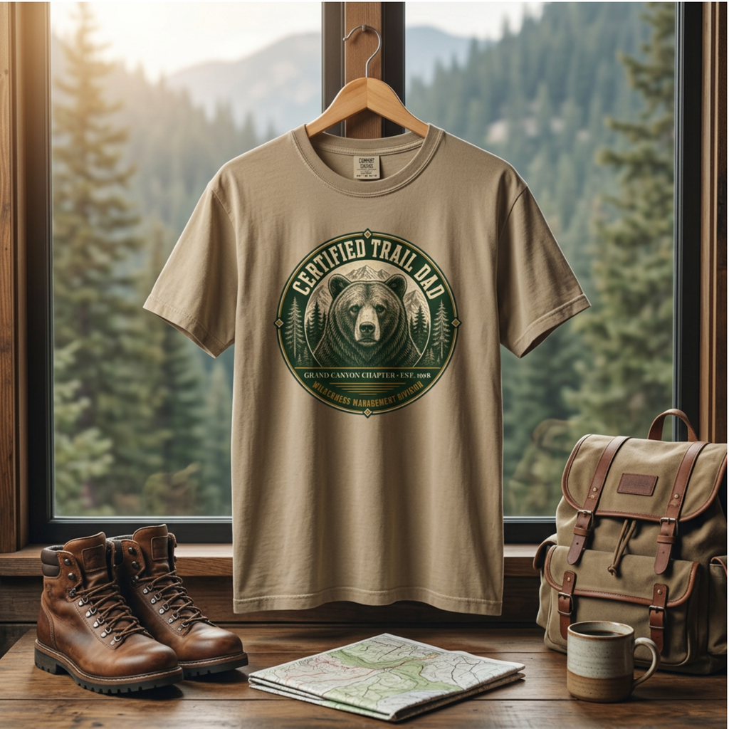 Certified Trail Dad – Personalized National Park T-Shirt