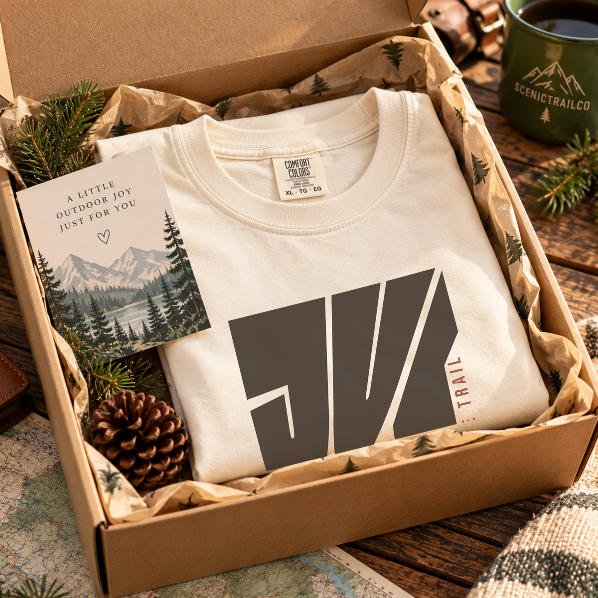 Just Me Hiking T-Shirt | Solo Hiker Graphic Tee | ScenicTrailCo
