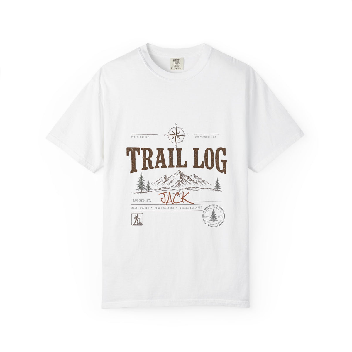 Trail Log – Personalized Hiking T-Shirt