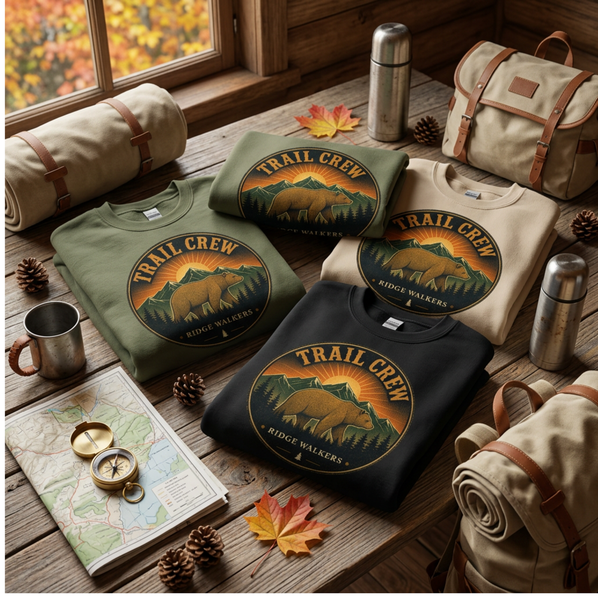 Trail Crew Bear Badge – Personalized Sweatshirt