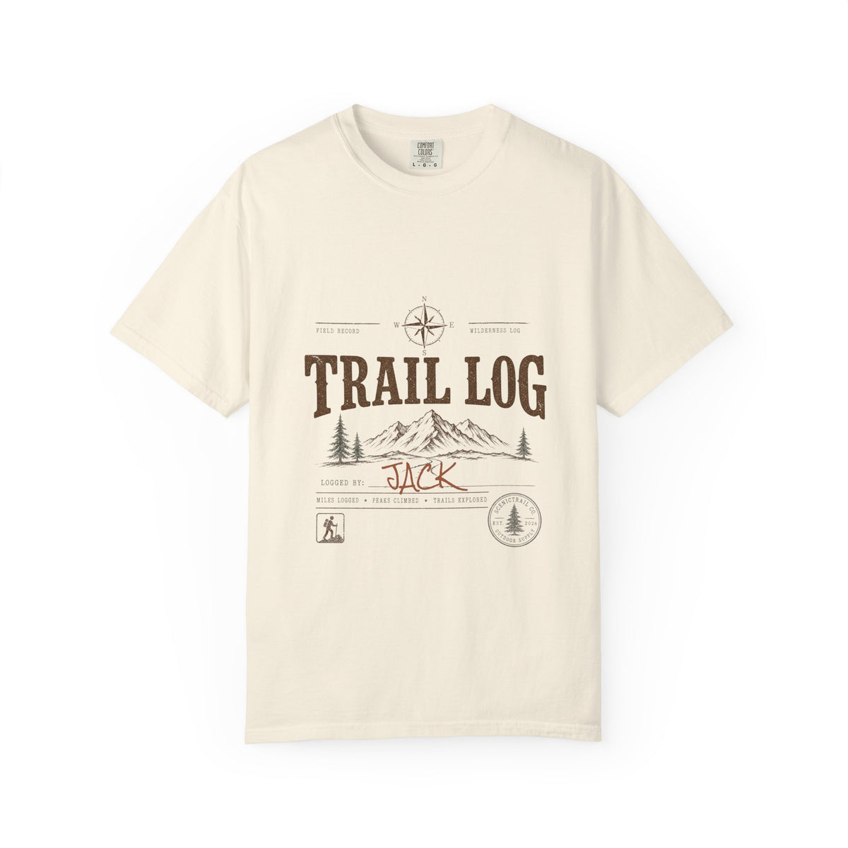 Trail Log – Personalized Hiking T-Shirt