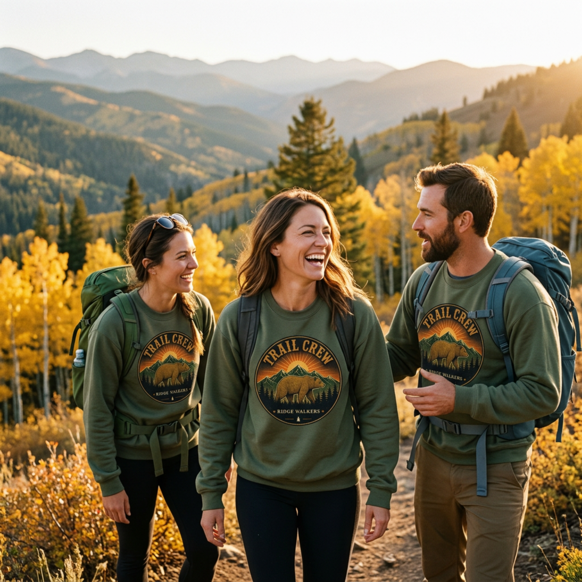 Trail Crew Bear Badge – Personalized Sweatshirt