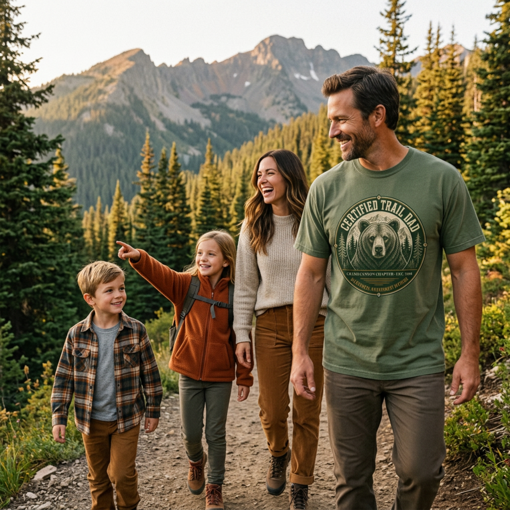 Certified Trail Dad – Personalized National Park T-Shirt